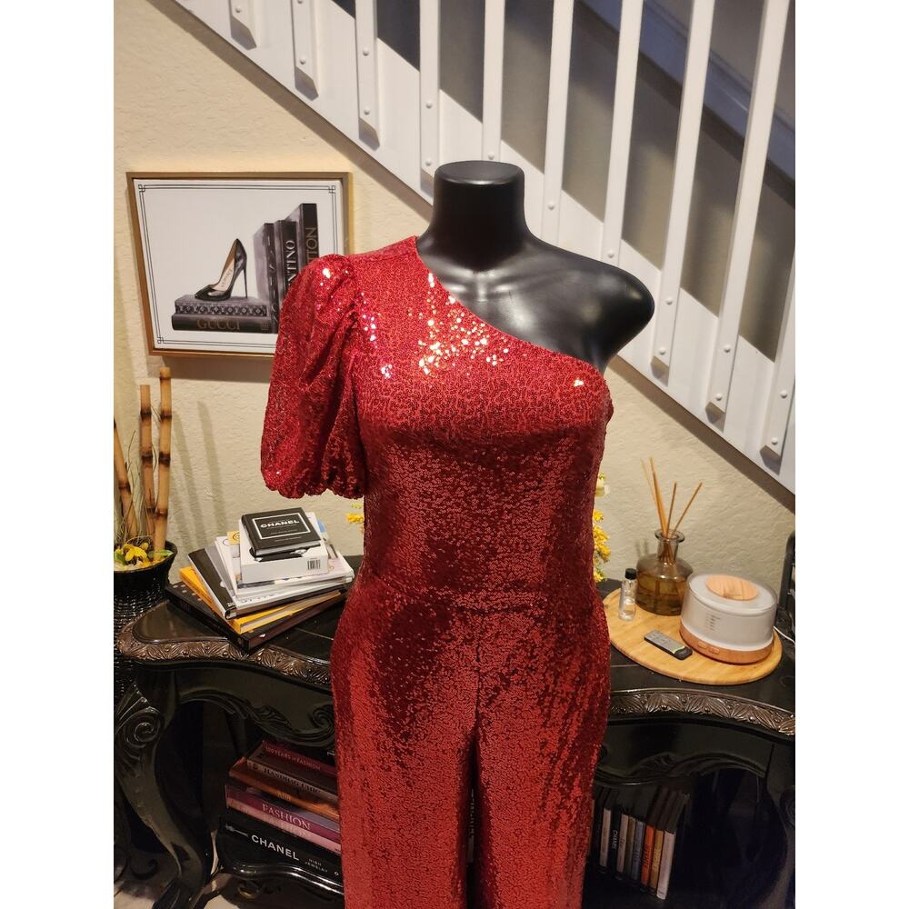 New York & Company sequin jumpsuit size M NEW - Picture 2 of 5